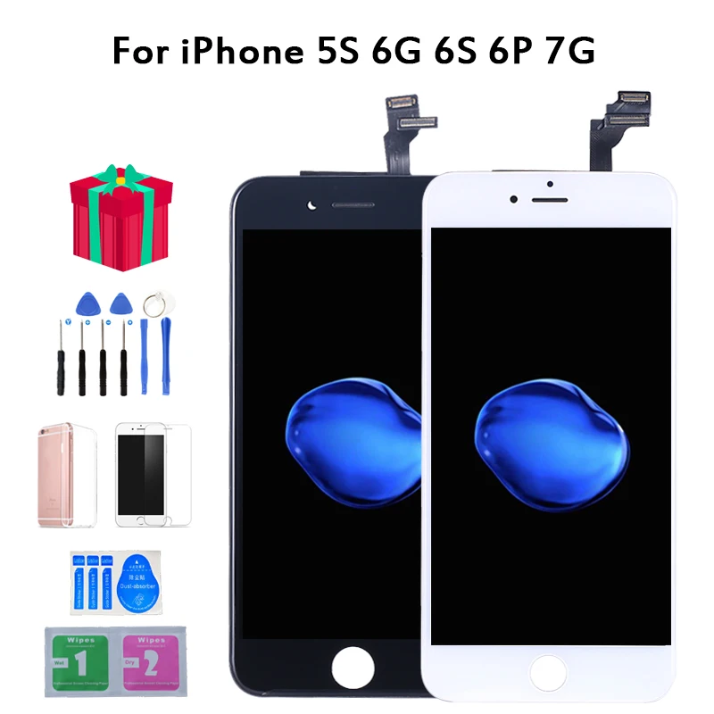 AAAA оригинальный цветной ЖК экран для iPhone 5S 6 6s 6P 7 дисплей в сборе дигитайзер с 3D