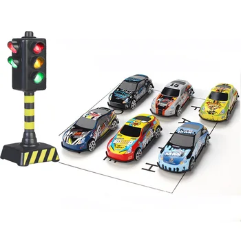

6pcs/lot Cartoon Cars Vehicles Toy Mini Racing Mold Alloy Diecast Metal Model Kids Children Pocket Toys Gift