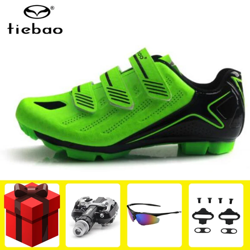 

Tiebao Cycling Shoes men sapatilha ciclismo mtb SPD pedals set sneakers Men Mountain Bike Outdoor chaussure vtt Bicycle Shoes