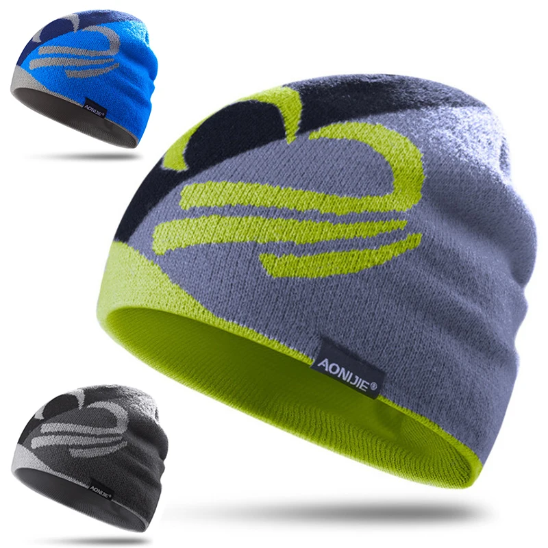 breathable cycling hat Unisex Winter Warmer Hat Knitted Windproof Skull Sports Cap comfortable Protective Accessory