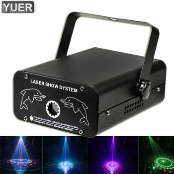 

10W RGB Patterns Laser Light LED Disco Light Voice Control Music RGBW Laser Projector LED DJ Stage Light For Wedding Party KTV