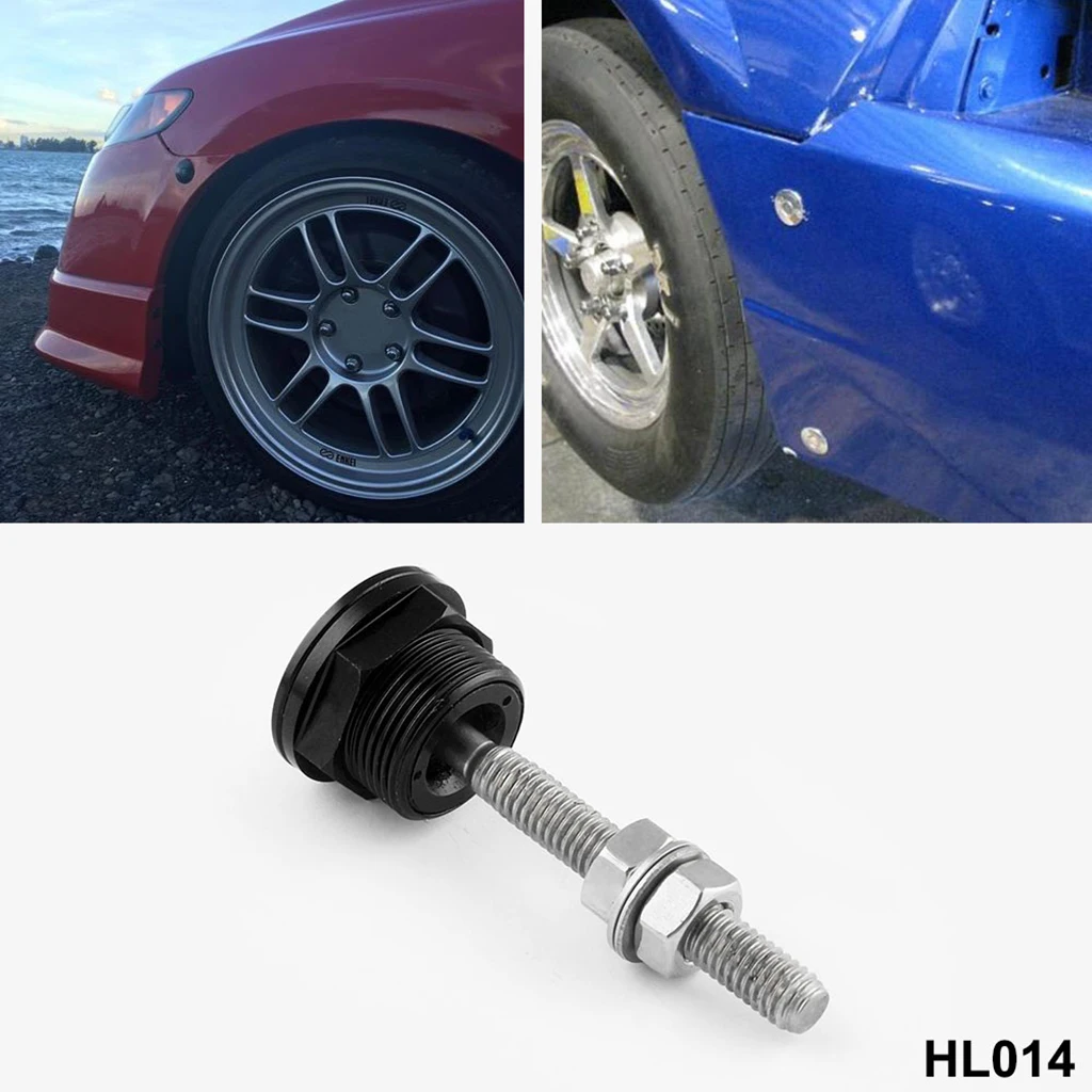 

ONE OF ALUMINIUM QUICK RELEASE LOCKABLE BONNET LATCH PIN KIT PUSH BUTTON HOOD
