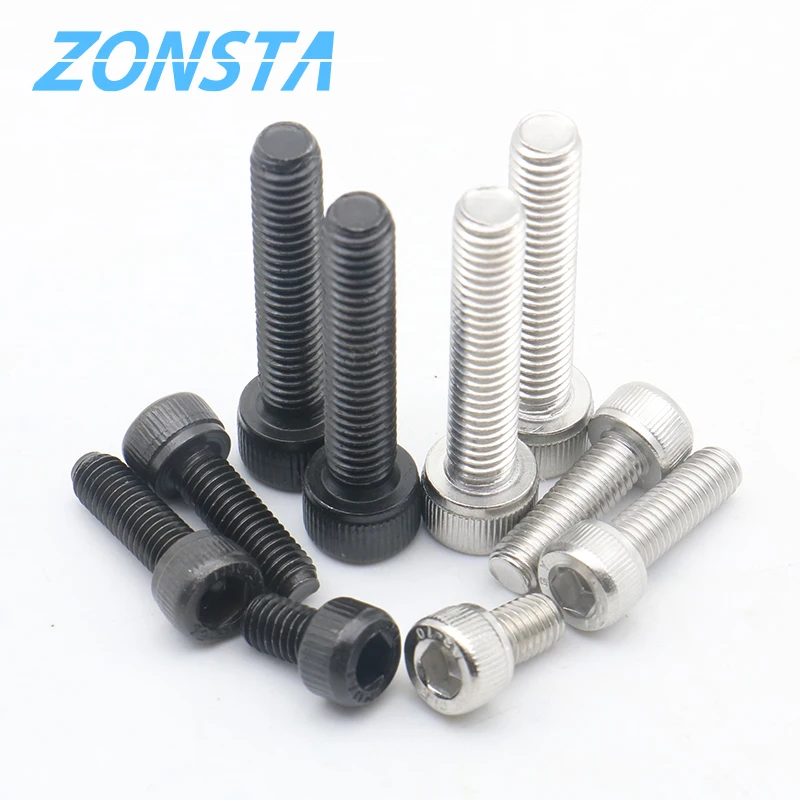 Hexagon Hex Socket Head Screw M3 M4 M5 M6 M8 M1.4M1.6 M2 M2.5 A2 304 Stainless Steel Cap Allen Head Blot Grade 12.9 Black DIN912