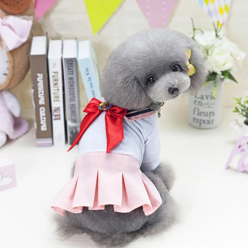 Сезон весна-лето; стильная одежда для отдыха; Одежда для собак; удобная дышащая модная Милая форма; плюшевый бишон; юбка; одежда для маленьких собак