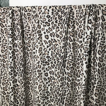 

Leopard pattern spotted printed soft cotton and linen fabric spring and summer women's dress dress fabric free shipping