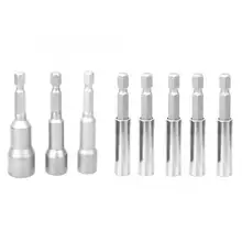 CR V стальная розетка Шестигранная Пневматическая отвертка Магнитная розетка адаптер бит аксессуар-отвертка ручные инструменты