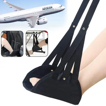 

Relaxed Adjustable Footrest Hammock Office Long Travel Leg Memory Foam Home Flight Prevent Swelling Gift Portable Hanging