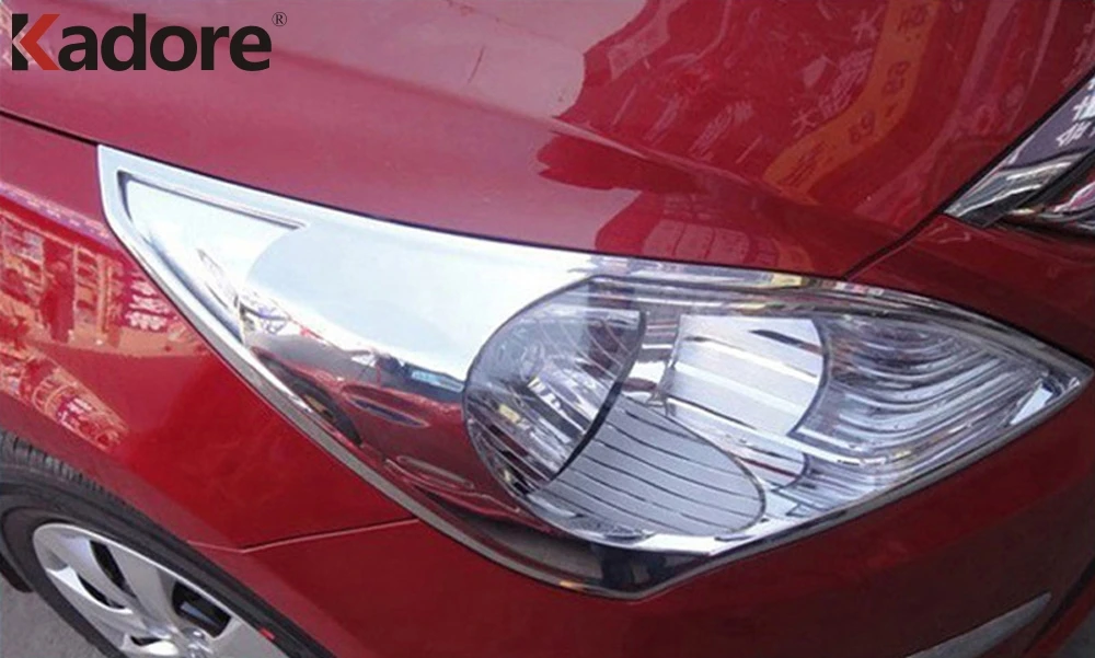 Для Hyundai Solaris 2010 2011 ABS хромированный передний светильник абажур автомобильные