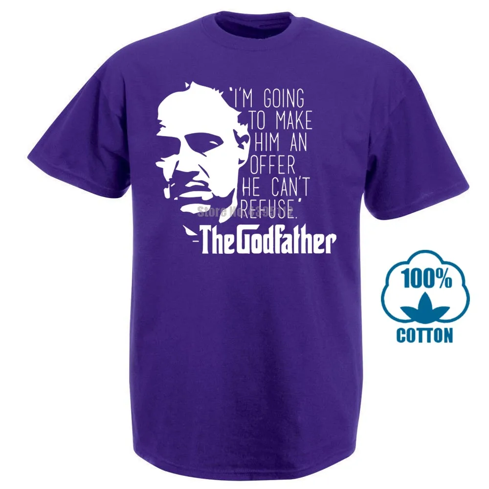 Футболка с надписью «The Godfather» Don Vito Corleone Marlon Brando S M L XL 2XL 3XL - Цвет: Фиолетовый