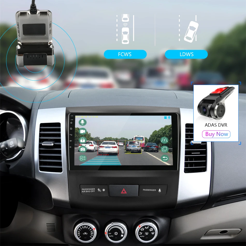 Cheap 2 Din 2G+32G Android 8.0 Car Radio for Mitsubishi Outlander Xl 2 CW0W 2005-2012 Navigation GPS Coche Players DVD Head Unit RDS 10