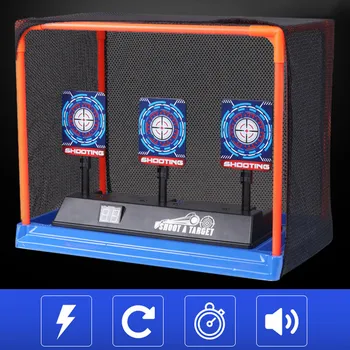 

Kids Children Auto-Reset Electronic Shooting Scoring Target Toy with Dart Storage Basket for Nerf Soft Bullets Shooting Games