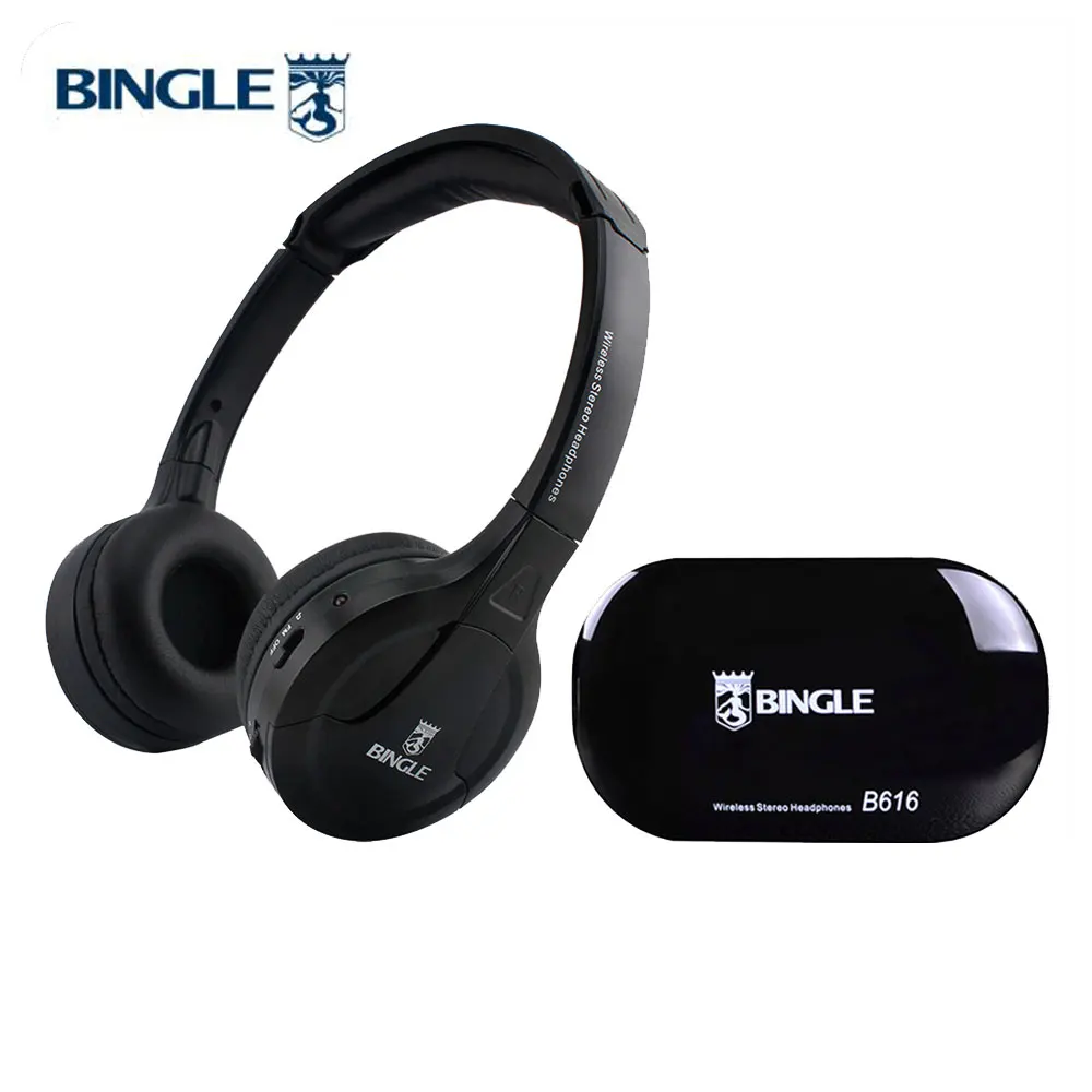 Headphones Wired Ear-Headset Fm-Radio Bingle B616 Wireless-Stereo for MP3 PC Multifunction