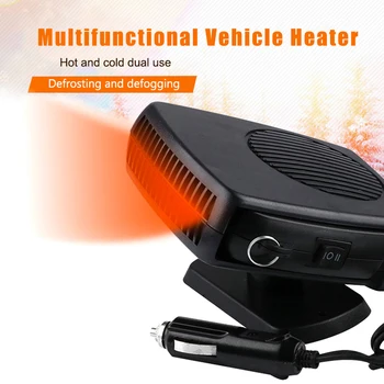 

Car Mini Electric Fan Heaters Window Defrost Defogging Heating Device Warm Air Blower JA55