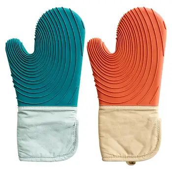 

Nordic Simplicity Oven Gloves Anti-Slip Insulation Cotton Lining Oven Mitts Heat-Resistant Gloves