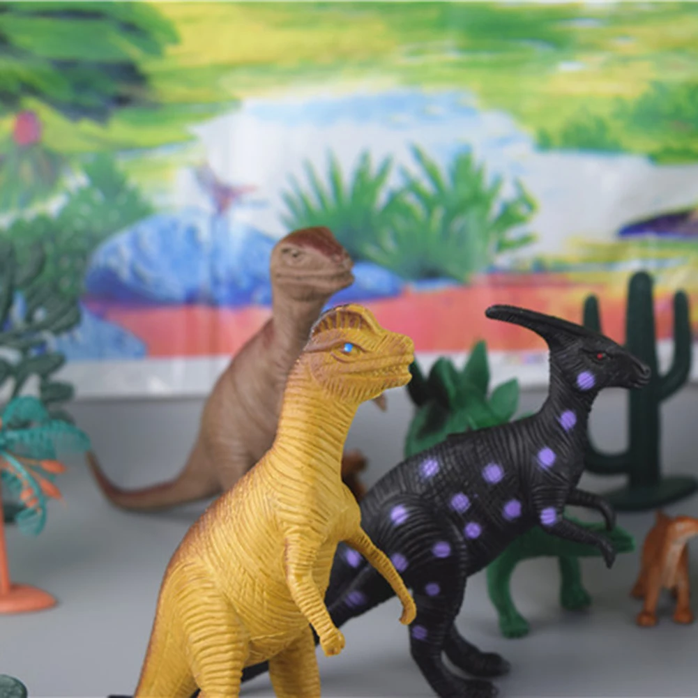 26 шт./компл. Мини фигурки динозавров поддельные Хилл модель с ведром развивающая игрушка