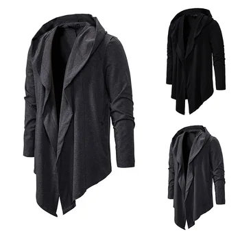 

Assassin's creed Hooded Men's Fashion Dark Department Long Irregular Loose Coat Halloween Carnival Cosplay Costume