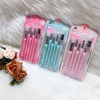 

Portable Makeup Brushes 5pcs/ Set Eye Lip Blending Eye Shadow Foundation Powder Face Blush Contour Makeup Cosmetic Beauty Tool