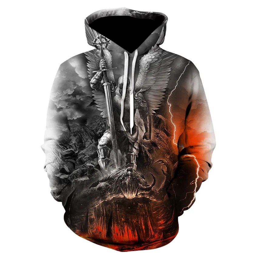 3D Skull Hoodie Detail