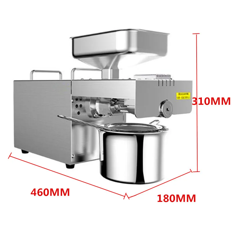 Nut Seed Walnut Oil Press Machine Small Coconut Oil Extractor Cocoa Bean Rapeseed Oil Expeller Flaxseed Oil Processing Machine 3