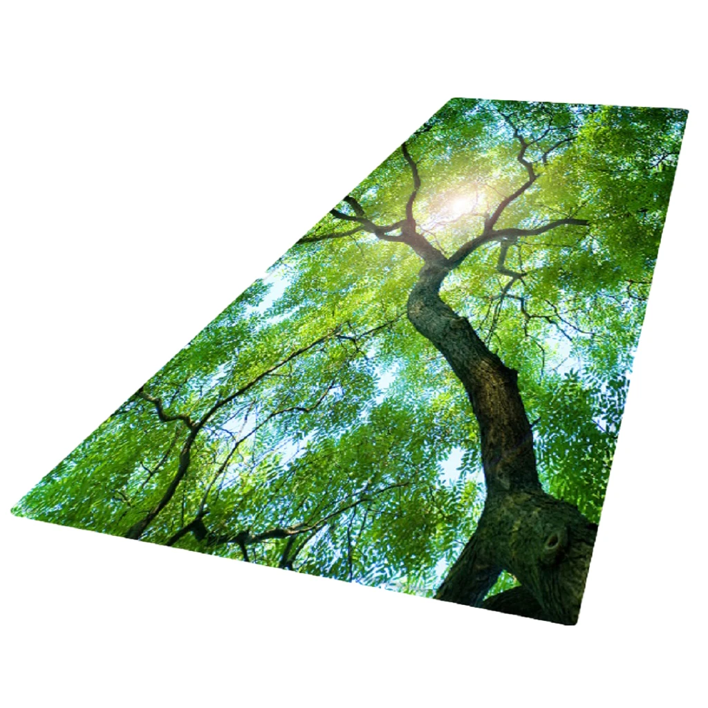 Non-Skid Hallway Runner Rug 3D Photo Printed Bedside Floor Carpet Door Mat 