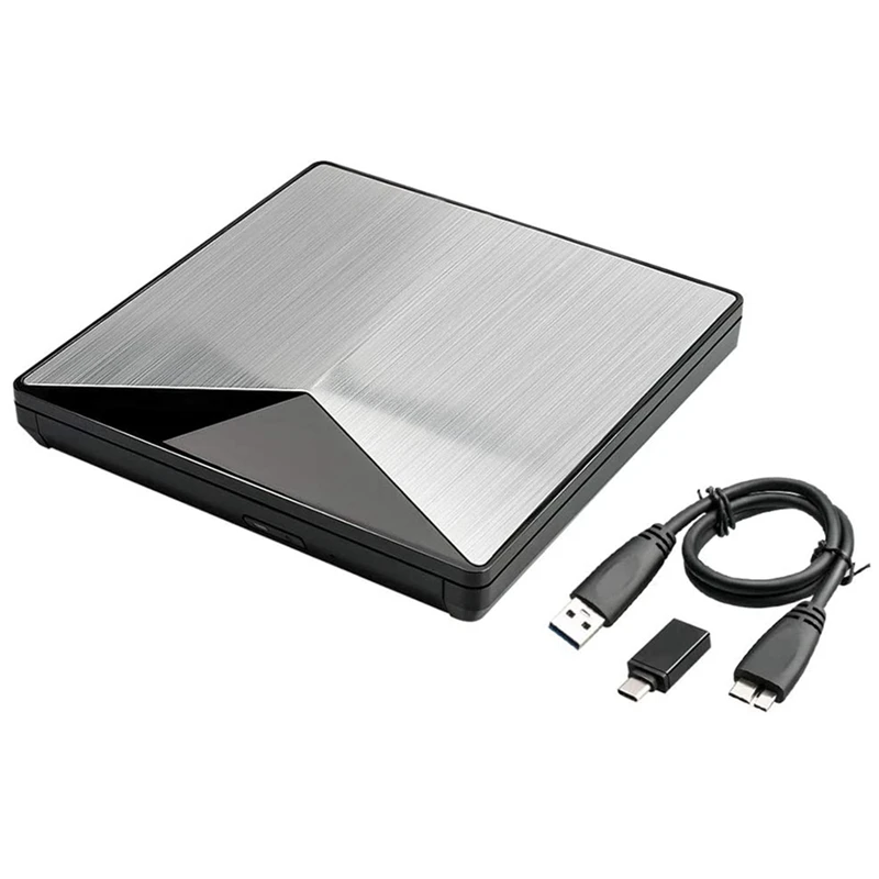 

CD DVD Player External CD DVD Drive USB 3.0 Type C DVD Drive for Laptops Windows Linux