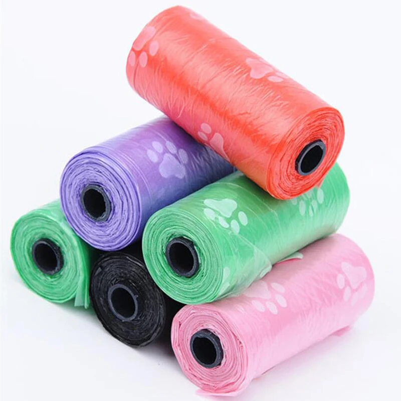 Дом и жизнь совок для собачьих экскрементов мешки для мусора Собаки Пластиковый мешок 1 рулон 15 шт./пакет собака гаджет для домашних животных отходы печати шаблон чистый