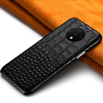 

Genuine Cowhide Leather phone case for Oneplus 7T 7 Pro 6 6T 8 Pro Crocodile Grain Back Cover For One Plus 8 7T Pro 5 5T 7 7Pro