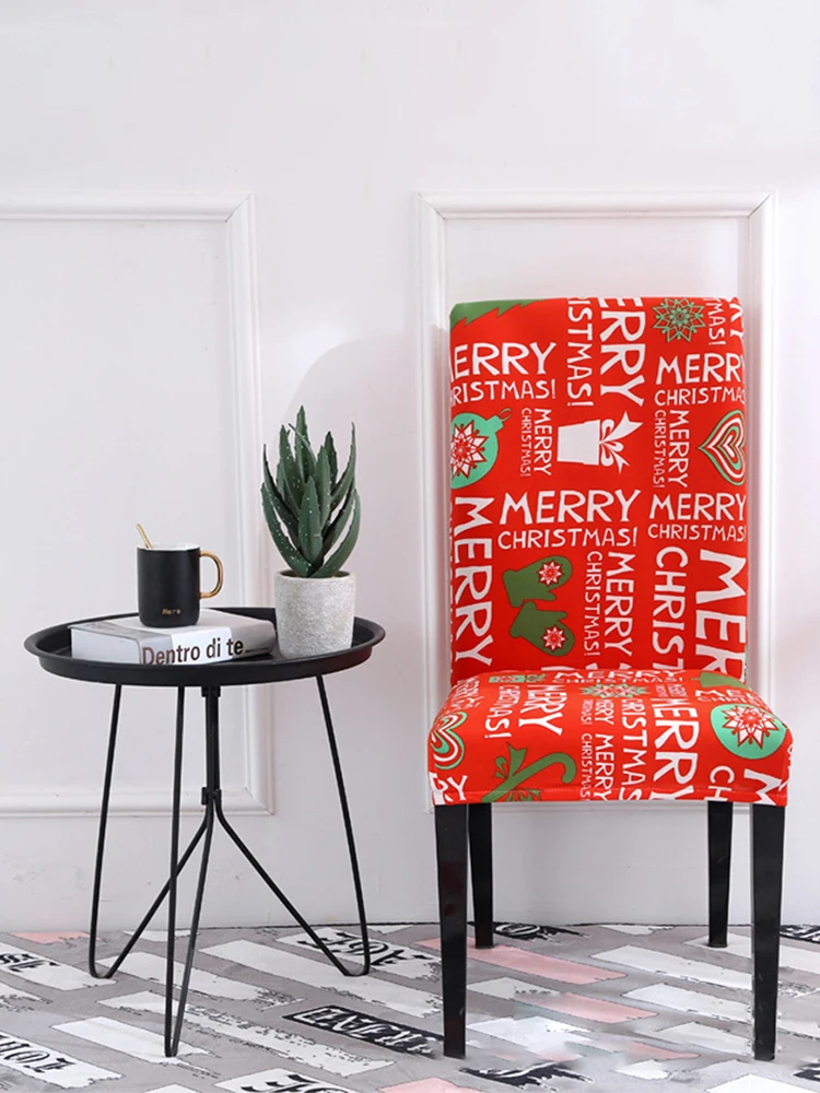 Kerst Stoel чехол Grote Elastische Zetel Stoelbekleding Xmas стрейч Hoge ковер Kussenovertrekken для Kerst Banket Вечерние