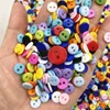 9mm/15mm Colours Double Eye Bread Button Round Resin Sewing Buttons Diy Scrapbooking Multicolour 2