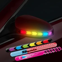 2 шт светоотражающий Стикеры для автомобиля Зеркало заднего вида противоударное исполнение толстый наклейки безопасности Предупреждение лента; Яркая обувь украшения сделаны с 3 м