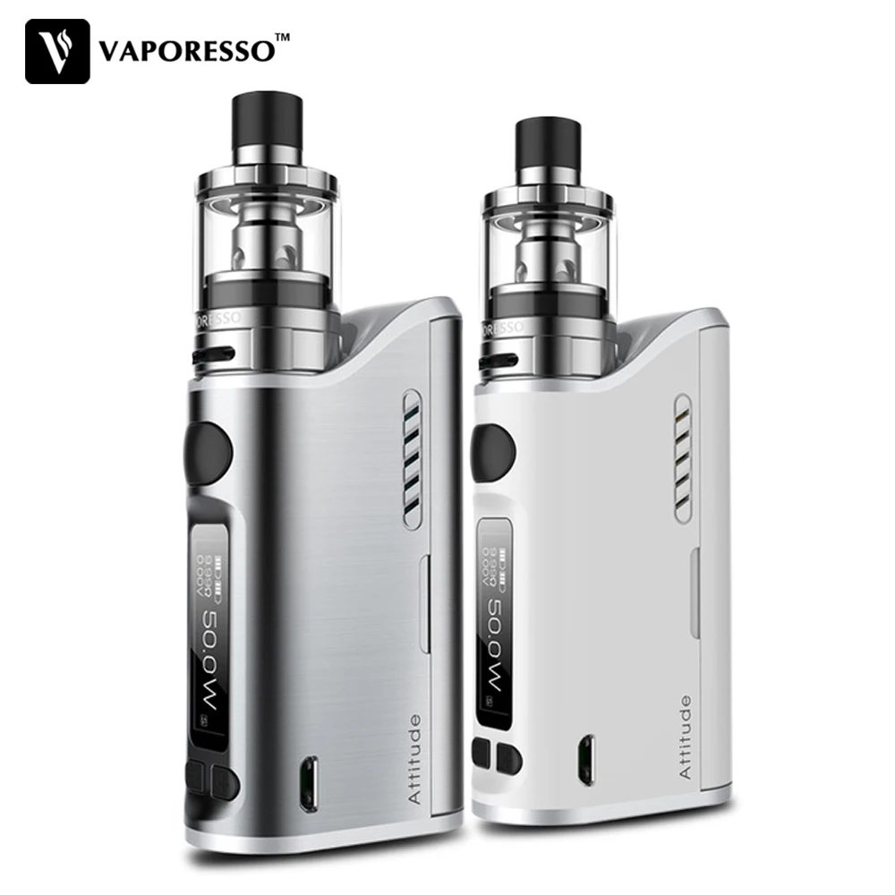 

Original Vaporesso Attitude EUC Kit 80W TC V W Box Mod Vape Electronic Cigarette Estoc Tank Vaporizer GT Core Ceramic Coil