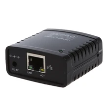 Сервер печати, USB 2,0, Ethernet, LPR для LAN Ethernet, сетевых принтеров, поделиться черным