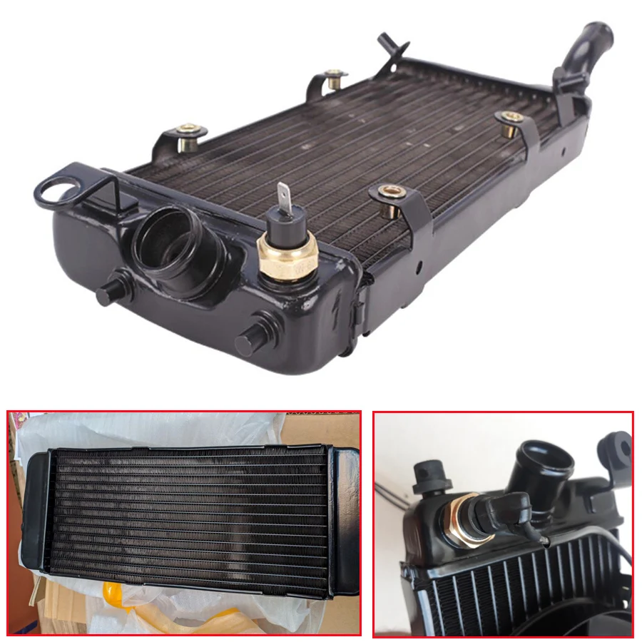 Motorcycle Radiator Oil Cooler For Honda Shadow VT600 Steed 400 600 VLX 400 600 Accessories Water Tank Radiator Cooler With Sensor