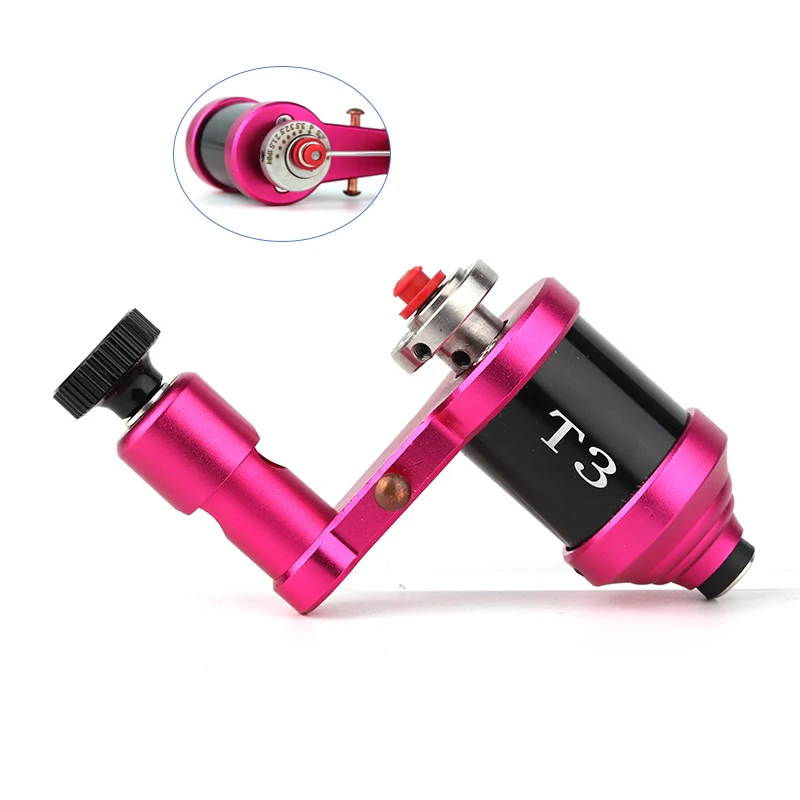 Rotary Tattoo Machine Gun Aluminum Frame Eccentric Steel Dc Connected 4.5w Motor Shader And