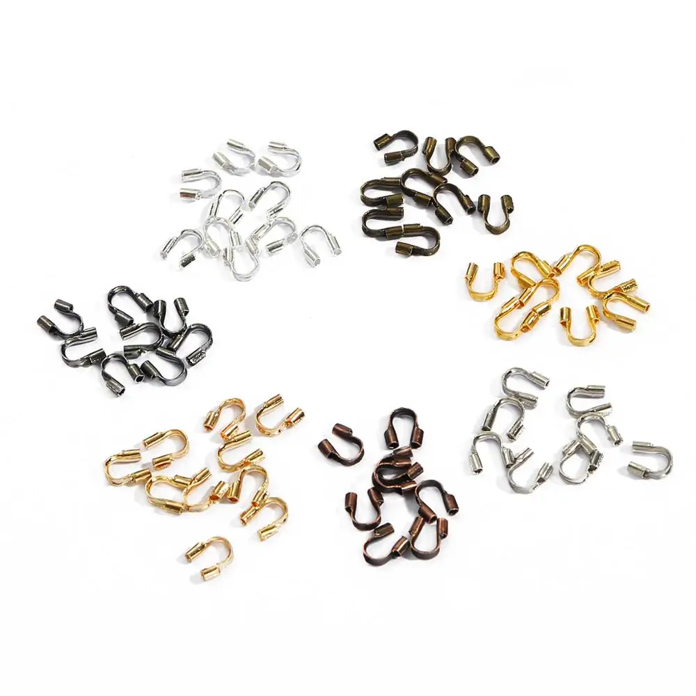 100pcs/lot 4mm Wire Protectors Wire Guard Guardian Protectors loops U Shape  Accessories Clasps Connector For Jewelry Making - AliExpress