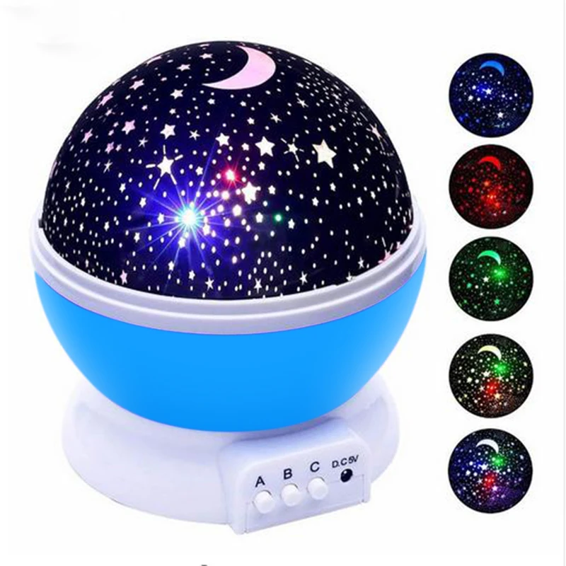 LED Night Light Projector Stars Starry Sky Moon Lamp Battery USB Kids Gifts Children Bedroom Decor Projection Lamp Dropshipping