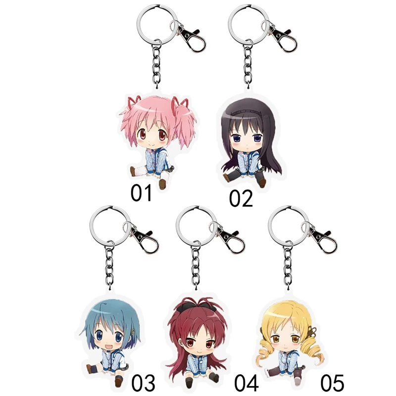 Брелок для ключей с аниме Puella Magi Madoka Magica мультяшная фигурка фанатов косплея