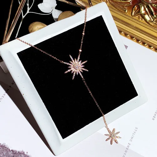 

Women Fashion Double Pendant Women Short Necklace Color Keeping Female Fine Jewelry Necklace For Dress