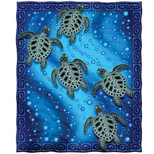 Полный квадратный круглый 5D DIY Алмазная вышивка племенные морские Черепашки Алмазная картина Мозаика из горного хрусталя домашний декор JS5502