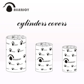 

Allenjoy Custom Cylinder Covers Backdrops Baby Birthday Wedding Events Party Backgrounds Elastic Photography Photozone Banner