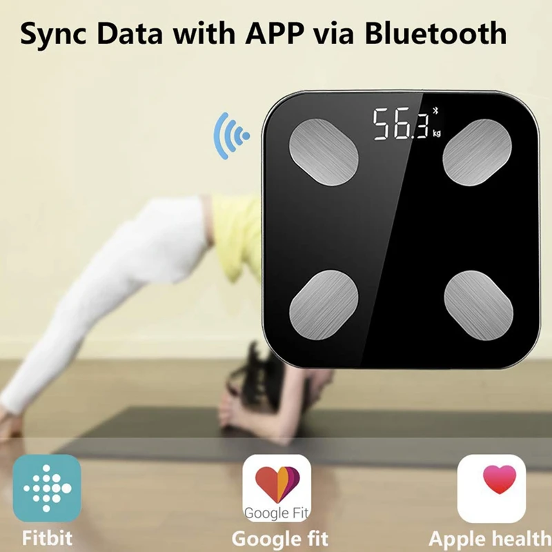 Перезаряжаемое Bluetooth приложение для Android IOS Smart Human Body электронные весы измеритель смазки измерение комнатной температуры диета время