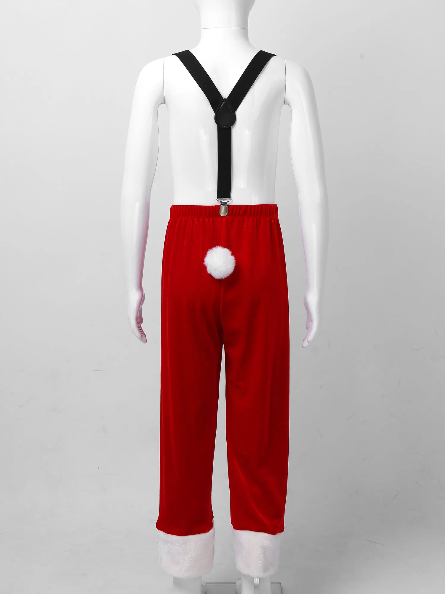 Kids Boys Christmas Overalls Children Winter Jumpsuit Kids Velvet Trousers Costume Winter Coveralls Fleece Pants Rompers Outfit