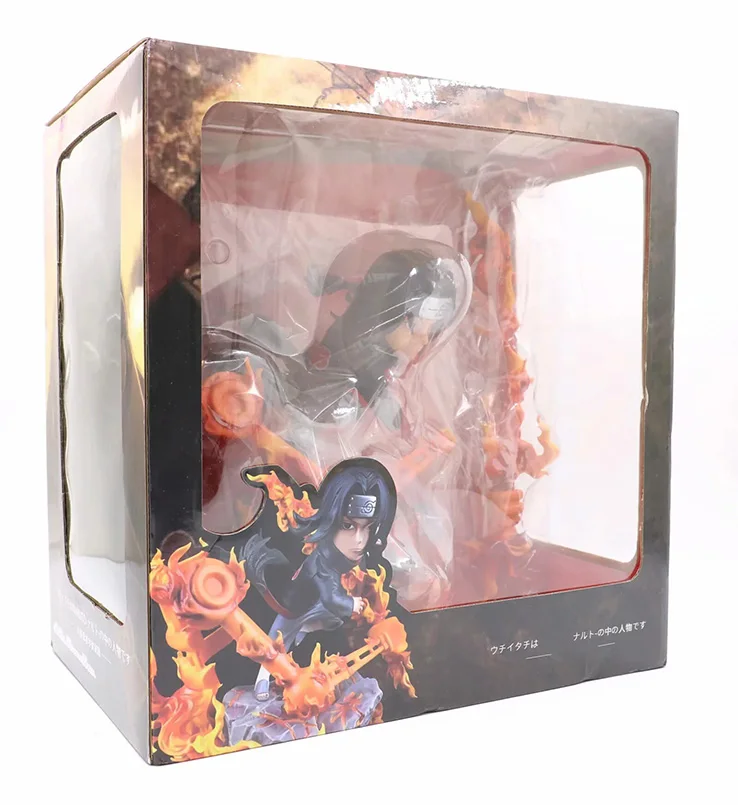 02box 25 см японский рисунок, аниме, Наруто Учиха Итачи ПВХ Фигурки игрушки GK Учиха Итачи Стаут украшения модель игрушки подарок - Цвет: 02box