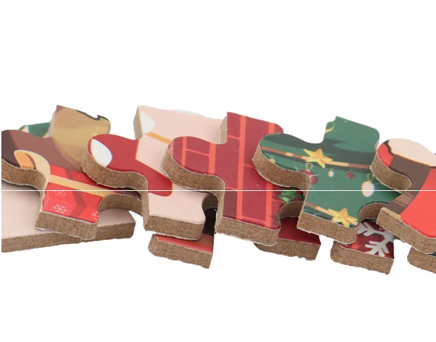 Рождественский подарок DIY 60 шт. детский ручной работы Санта Снеговик Пазл деревянный праздничный подарок на праздник развитие своими руками