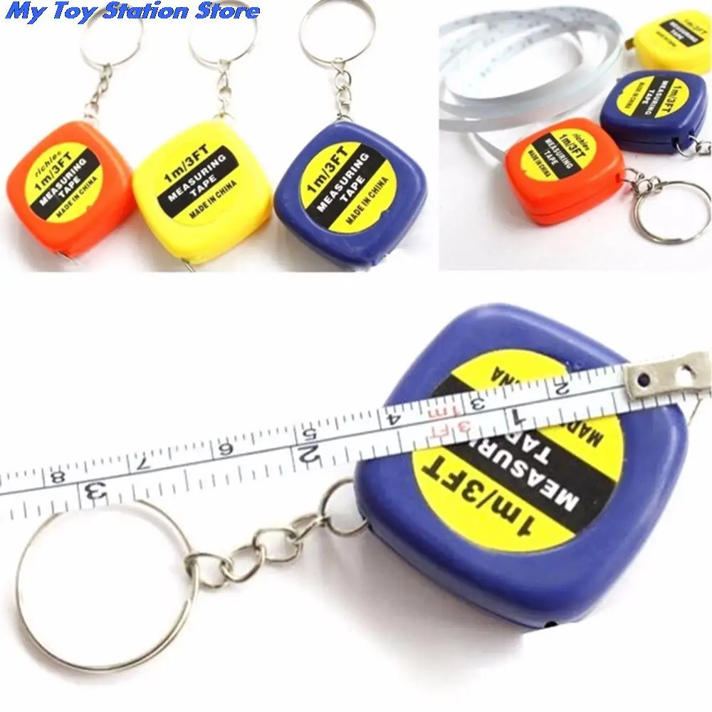 1PCS Cute 1 Meter Toy Keychain Keyring Tool Popular Mini Measuring Tape Portable Color Random 3.2cm * 1.2cm | Игрушки и хобби