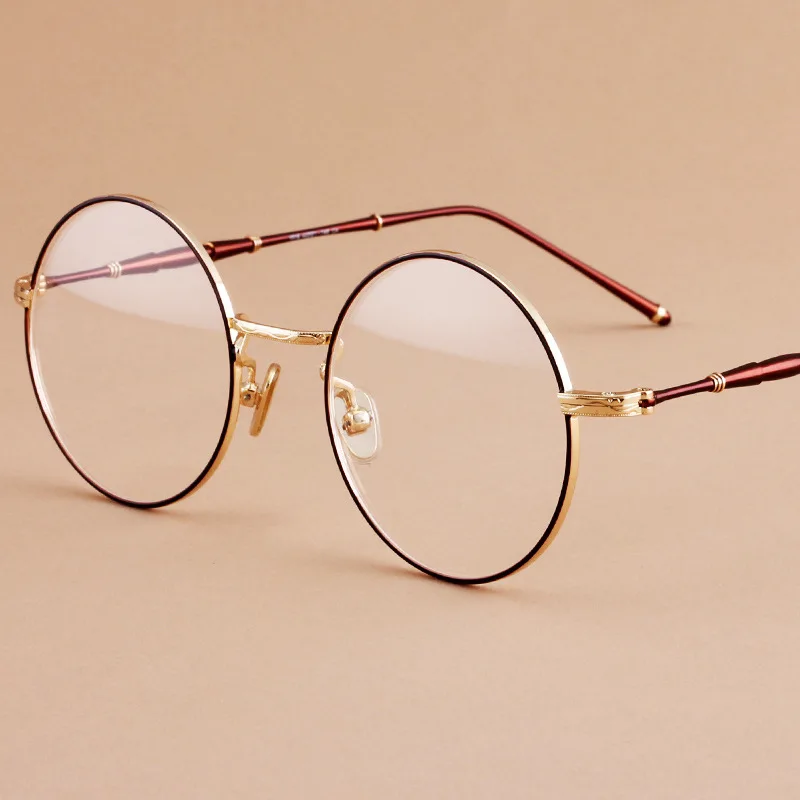 

Alloy Vintage Round Glasses Frame Women Retro Optical Myopia Prescription Eyeglasses Spectacle Frames Clear Lens Eyewear Oculos