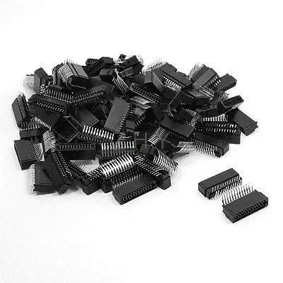 

100 Pcs 2x12 Pin 2.54mm Pitch 90 Degree Angle IDC Box Pin Headers 24 Pins