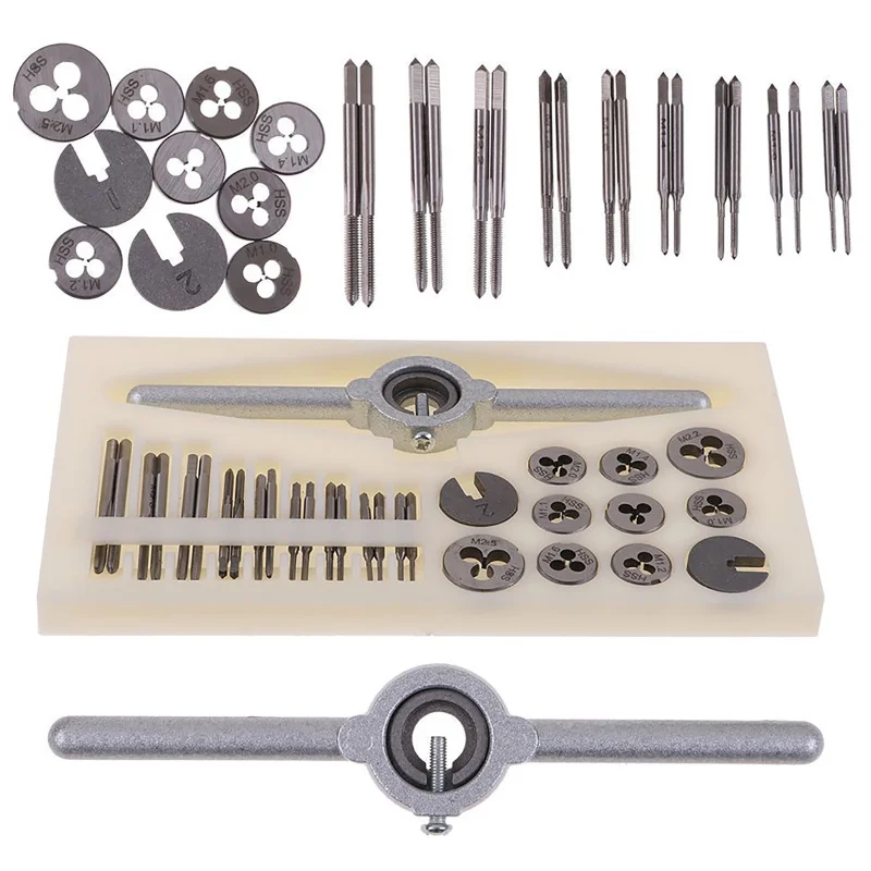 

31-piece set Mini taps taps die sets tap sets wrench tool set tap die bracket thread gauge mechanic tools tools set tool kit