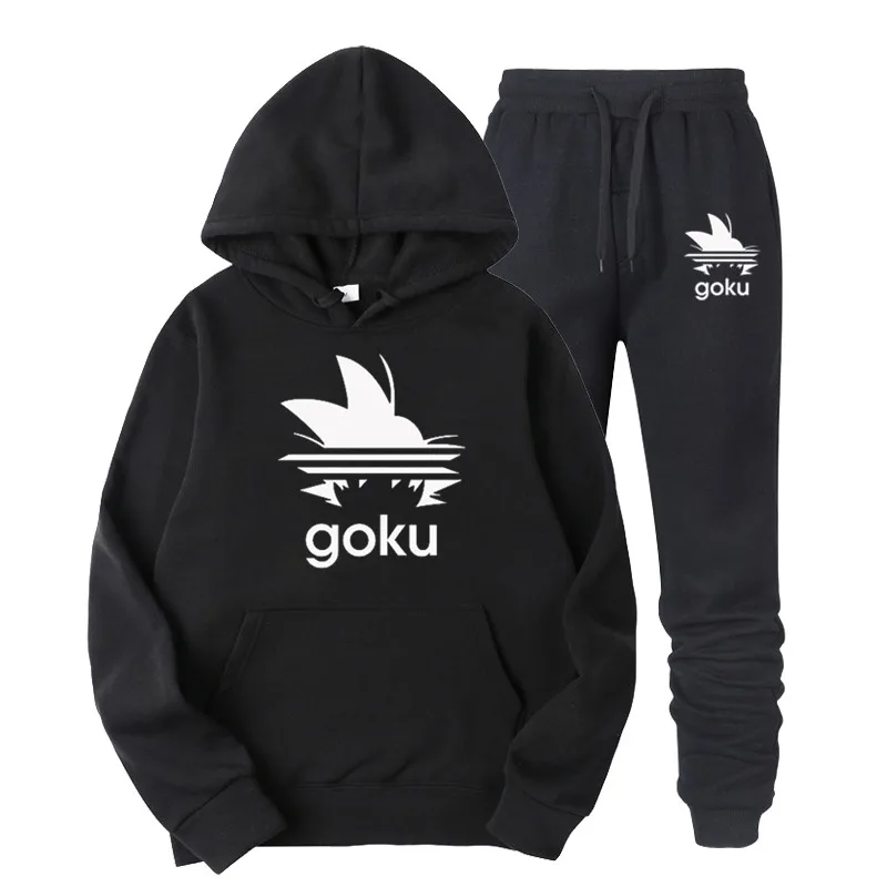 Goku мужские наборы дропшиппинг толстовки+ брюки Harajuku оптом спортивные костюмы повседневные толстовки спортивный костюм спортивная одежда плюс 3XL