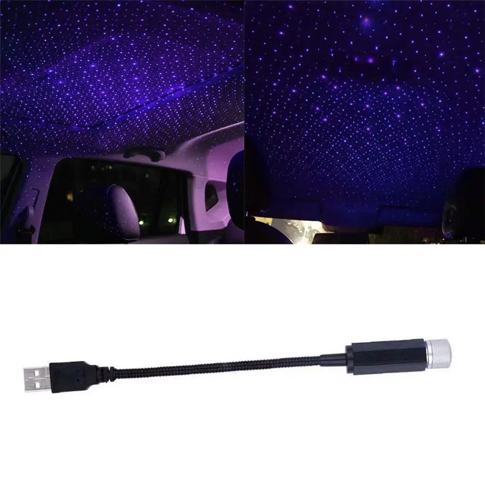 Car USB Starry Sky Ceiling Light Projector Lamp Romantic Atmosphere Night Light~ 